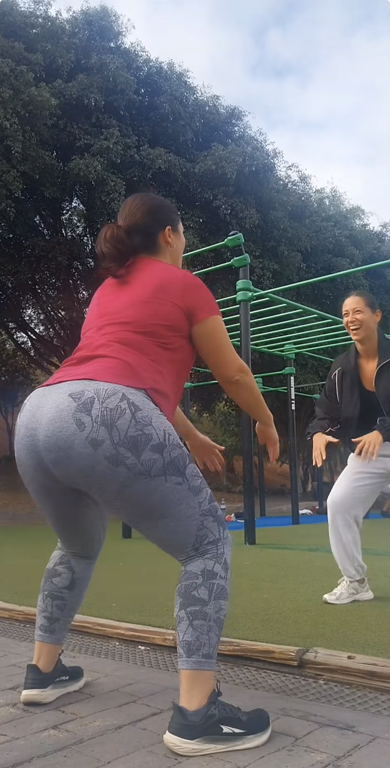 Joti durante una sesión de entrenamiento personal